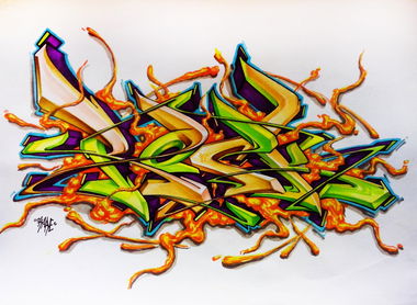 Graffiti Sketch in Warsaw - Photo by Skare - Streetpins, battle, Skare (2013)