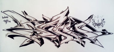 Graffiti Sketch in Severodonetsk - Photo by Skare - Skare, Exchange, sketch (2013)