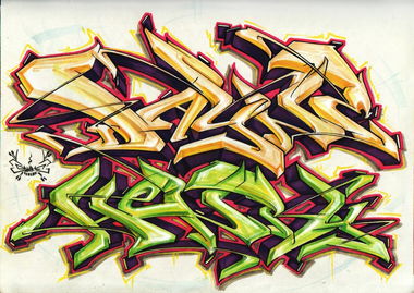 Graffiti Sketch in Severodonetsk - Photo by Skare - Skare, sketch (2013)