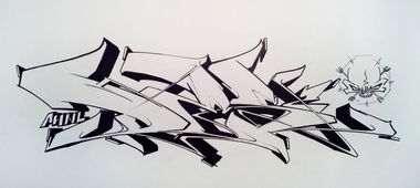Graffiti Sketch in Severodonetsk - Photo by Skare - Skare, Des2, sketch (2013)