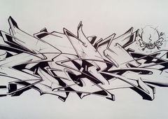 Graffiti Sketch in Warsaw - Photo by Skare - Skare, sketch, battle (2013)