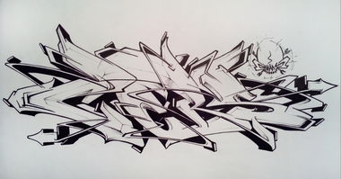 Graffiti Sketch in Warsaw - Photo by Skare - Skare, sketch, battle (2013)