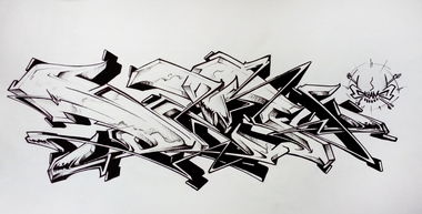 Graffiti Sketch in Warsaw - Photo by Skare - Skare, Def, Warsaw (2014)