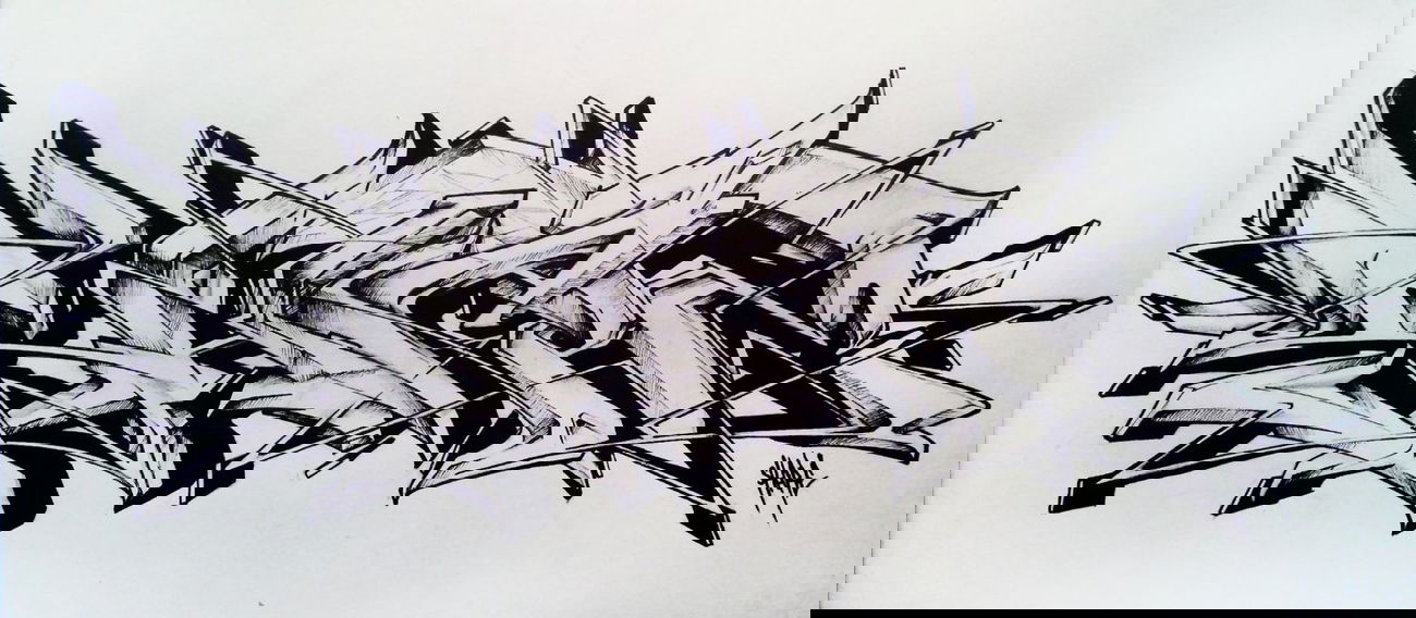 Graffiti Sketch in Warsaw - Photo by Skare - Skare, battle, wildstyle (2014)