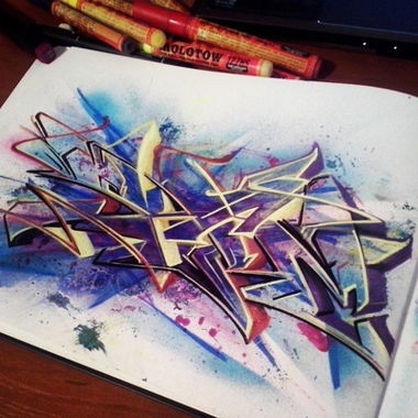 Graffiti Sketch in Warsaw - Photo by Skare - Skare, sketch (2014)