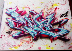 Graffiti Sketch in Severodonetsk - Photo by Skare - Enas, Skare, sketch (2014)