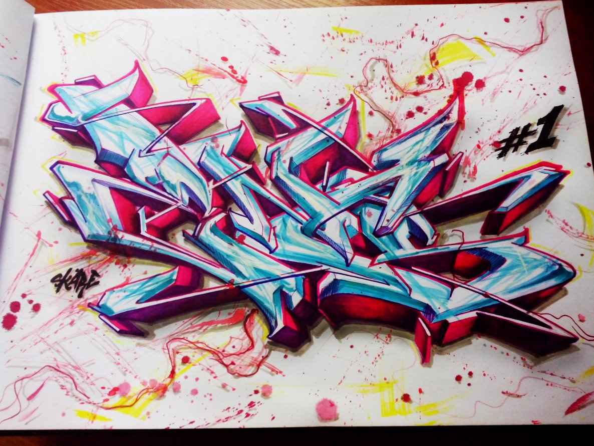 Graffiti Sketch in Severodonetsk - Photo by Skare - Enas, Skare, sketch (2014)