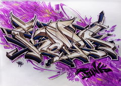 Graffiti Sketch in Warsaw - Photo by Skare - Graff, Funk, sketch (2014)