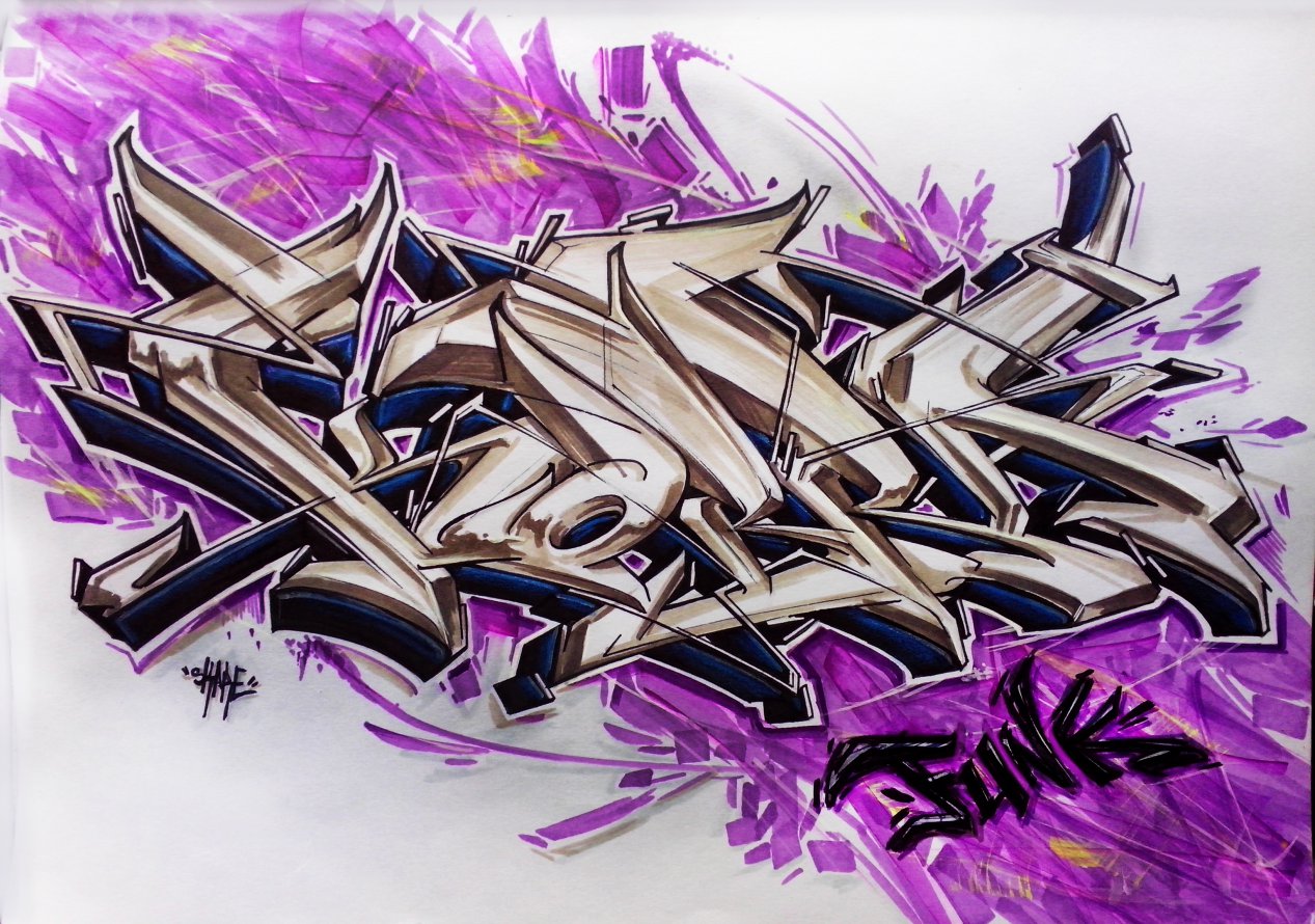 Graffiti Sketch in Warsaw - Photo by Skare - Graff, Funk, sketch (2014)