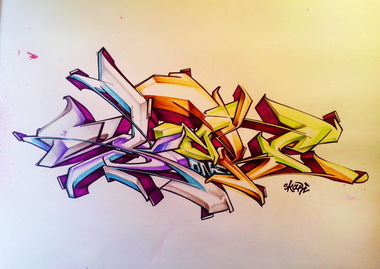 Graffiti Sketch in Warsaw - Photo by Skare - skare (2014)