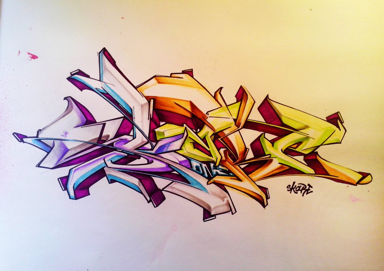 Graffiti Sketch in Warsaw - Photo by Skare - skare (2014)