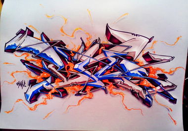 Graffiti Sketch in Severodonetsk - Photo by Skare - Skare (2014)