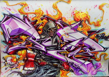 Graffiti Sketch in Severodonetsk - Photo by Skare (2014)