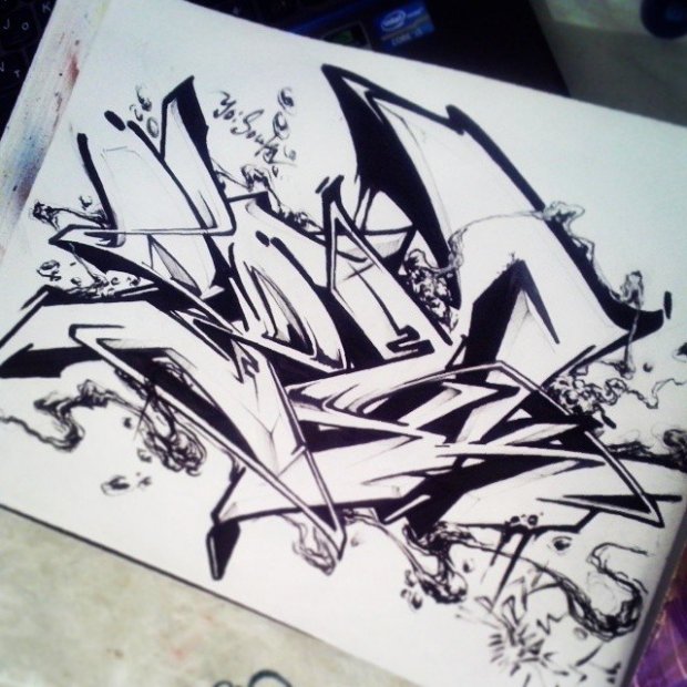 Graffiti Sketch - Photo by Skare