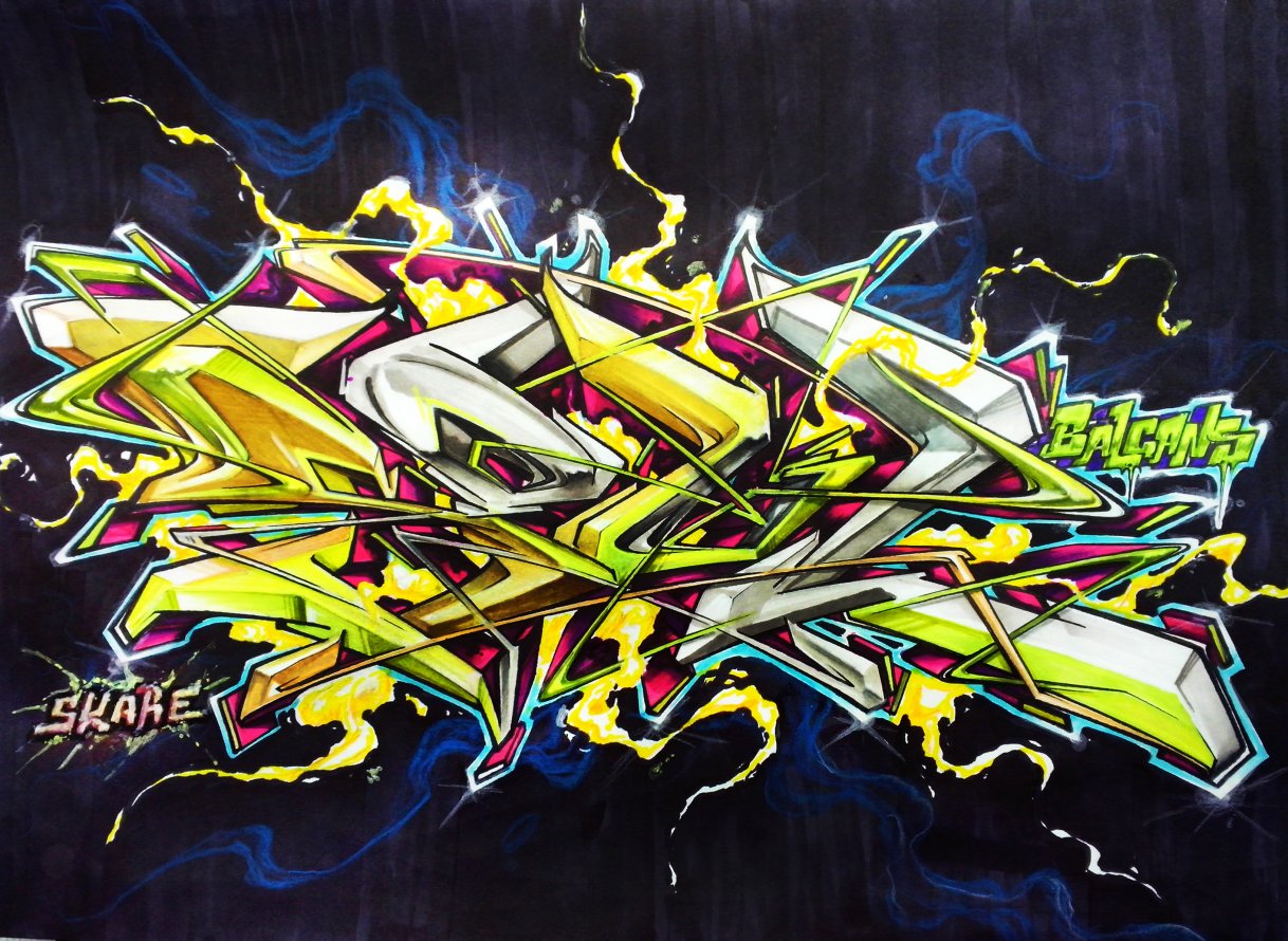 Graffiti Sketch in Severodonetsk - Photo by Skare - Skare