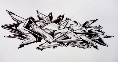 Graffiti Sketch in Severodonetsk - Photo by Skare - Skare, NID