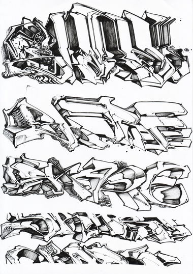 Graffiti Sketch - Photo by Skare - skare, graffiti, hip-hop (2017)