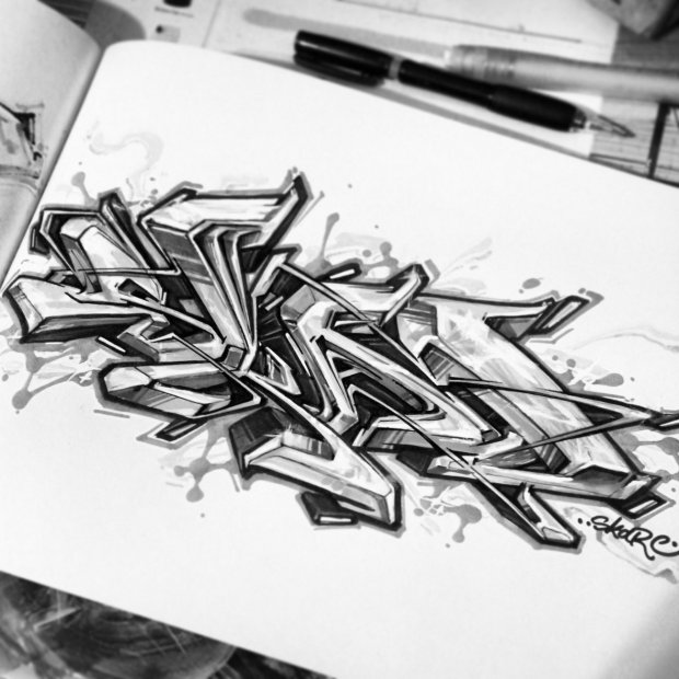 Graffiti Sketch - Photo by Skare