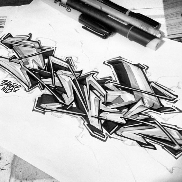 Graffiti Sketch - Photo by Skare