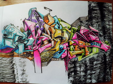 Graffiti Sketch - Photo by Skare - skare, skareone, sketching