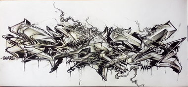 Graffiti Sketch - Photo by Skare - Skare, Sort, Skamp