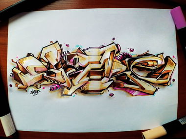 Graffiti Sketch - Photo by Skare - skarenidzncupcartstreetglitchgraffitifuturegallery