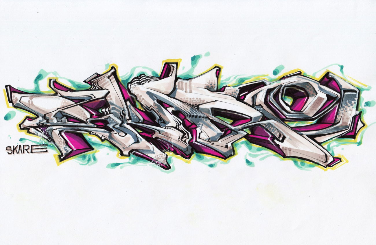 Graffiti Sketch - Photo by Skare - freestyle, sketch, skareone