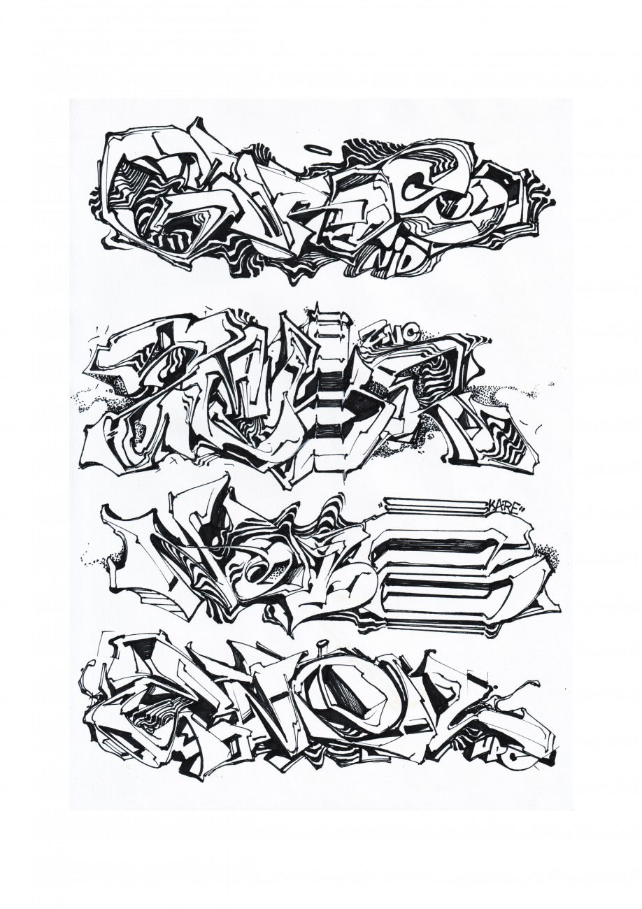 Graffiti Sketch - Photo by Skare - blackbook, sketch, skareone