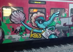 Graffiti Train - Photo by Skirmos - Mainz (2017)