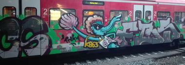 Graffiti Train - Photo by Skirmos - Mainz (2017)