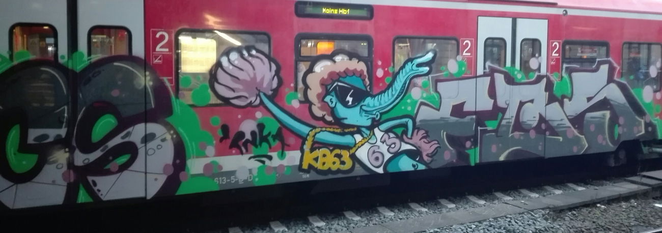 Graffiti Train - Photo by Skirmos - Mainz (2017)