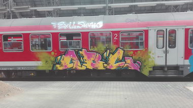 Graffiti Train - Photo by Skirmos - Frankfurt (2016)