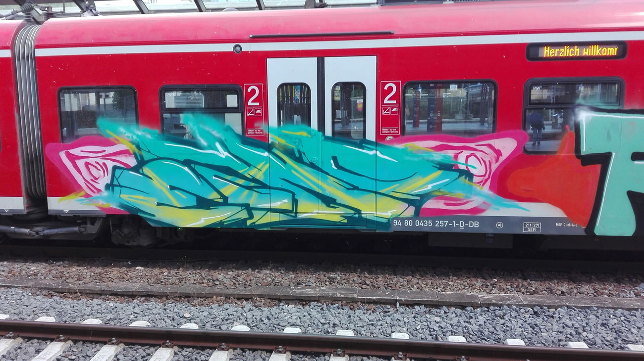 Graffiti Train - Photo by Skirmos - Mainz (2017)