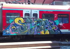 Graffiti Train - Photo by Skirmos - Süra, Mainz (2017)