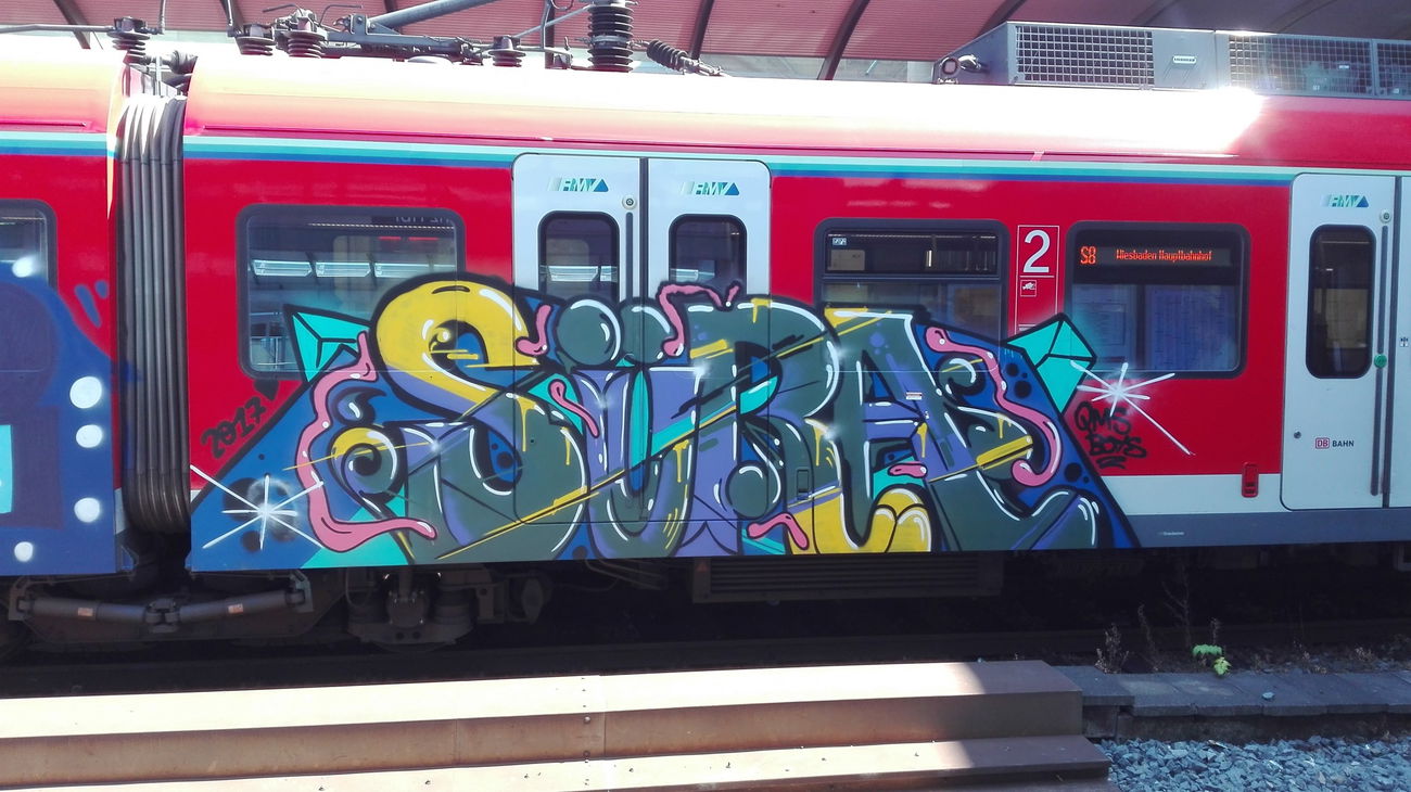 Graffiti Train - Photo by Skirmos - Süra, Mainz (2017)