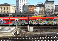Graffiti Train - Photo by Skirmos - Mainz (2017)