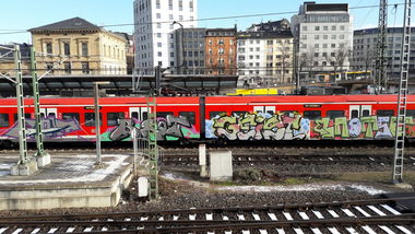 Graffiti Train - Photo by Skirmos - Mainz (2017)