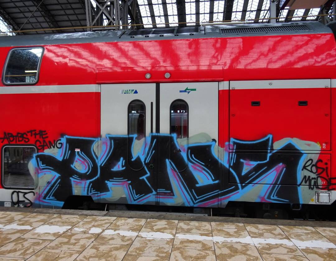 Graffiti Train - Photo by Skirmos - Frankfurt (2016)