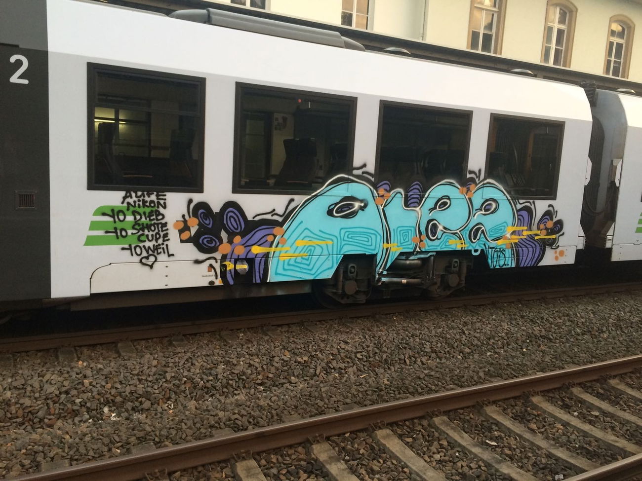 Graffiti Train - Photo by Skirmos - Olee, Mainz (2016)