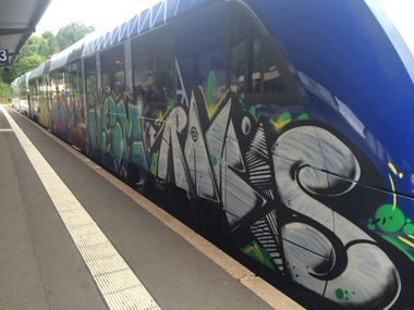 Graffiti Train - Photo by Skirmos - Rakis, Mainz (2016)