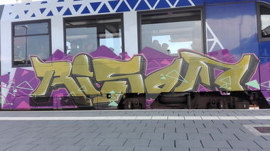 Graffiti Train in Bad kreuznach - Photo by Skirmos (2016)