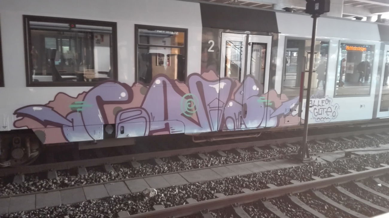 Graffiti Train - Photo by Skirmos - vlexx, mainz (2017)