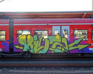 Graffiti Train - Photo by Skirmos - Frankfurt (2016)