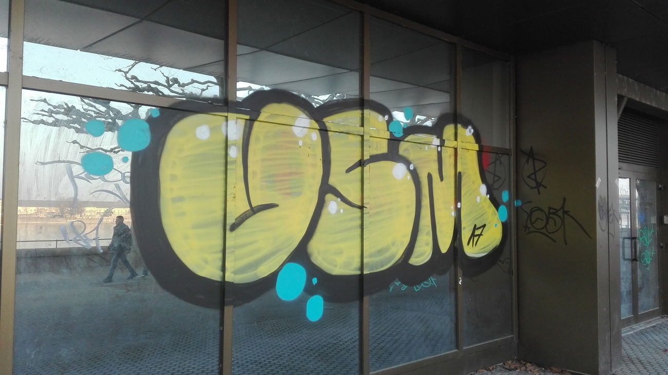 Graffiti Bombing - Photo by Skirmos - usm, mainz, rheinufer (2017)