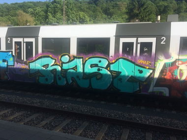 Graffiti Train - Photo by Skirmos - Mainz, dns (2017)