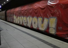 Graffiti Train - Photo by Skirmos - Mainz, 2016, Love (2016)