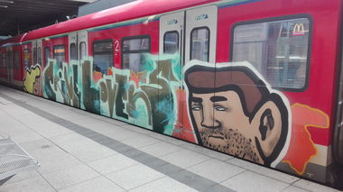 Graffiti Train - Photo by Skirmos - Mainz (2017)