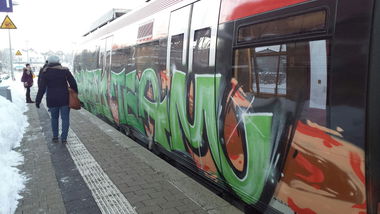 Graffiti Train in Winterberg - Photo by Skirmos (2017)