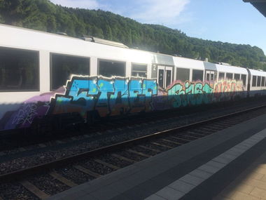Graffiti Train - Photo by Skirmos - Mainz, dns (2017)
