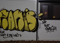 Graffiti Wall - Photo by Skirmos - Rakis, Mainz, Throwup (2016)